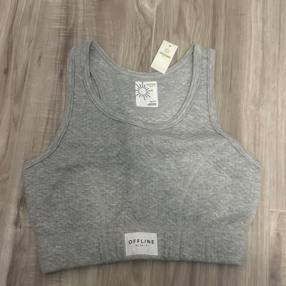 NWT Gray OFFLINE by Aerie Sports Bra